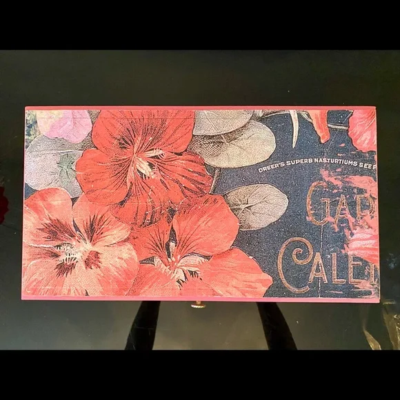 Coral and Gold Hand Paintef Vintage Jewelry Box